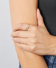 Load image into Gallery viewer, Silver Honeycomb and Honey Bee ring.