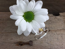 Load image into Gallery viewer, Silver Honeycomb and Honey Bee ring.
