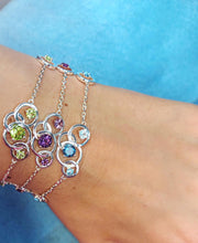 Load image into Gallery viewer, Silver Amethyst bracelet.