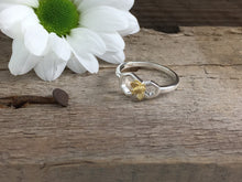 Load image into Gallery viewer, Silver Honeycomb and Honey Bee ring.
