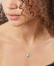 Load image into Gallery viewer, Silver flower and Gold bee Pendant Necklace