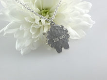 Load image into Gallery viewer, Silver sheep necklace, individually hand crafted in Wales at Jeffs Jewellers.