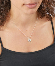 Load image into Gallery viewer, Silver Birthstone necklace June, engraveable.