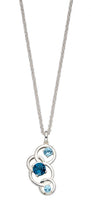 Load image into Gallery viewer, Silver Blue Topaz Necklace.