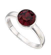 Load image into Gallery viewer, Silver Birthstone Ring January