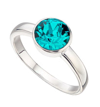 Load image into Gallery viewer, Silver Birthstone Ring December