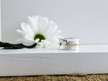 Load image into Gallery viewer, The Love Spinner Ring, handmade worry ring 9ct solid gold & sterling Silver