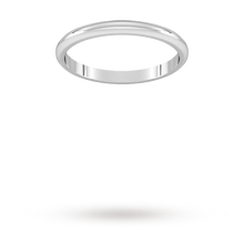 Load image into Gallery viewer, Platinum 2mm Traditional D shape Wedding Band.