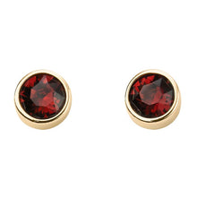 Load image into Gallery viewer, Crystal Birthstone Earrings, yellow gold plating
