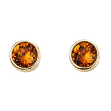 Load image into Gallery viewer, Crystal Birthstone Earrings, yellow gold plating
