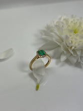 Load image into Gallery viewer, Emerald &amp; Diamond Gold ring
