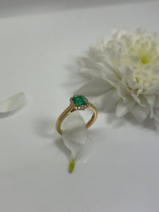 Emerald & Diamond Gold ring
