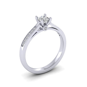 18ct Gold 0.36ct Diamond Solitaire Engagement Ring H/Si. 18ct Rose, Yellow or White Gold.