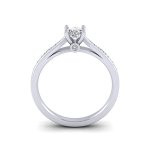 Platinum 0.36ct Diamond Solitaire Engagement Ring H/Si. 0.25ct centre diamond