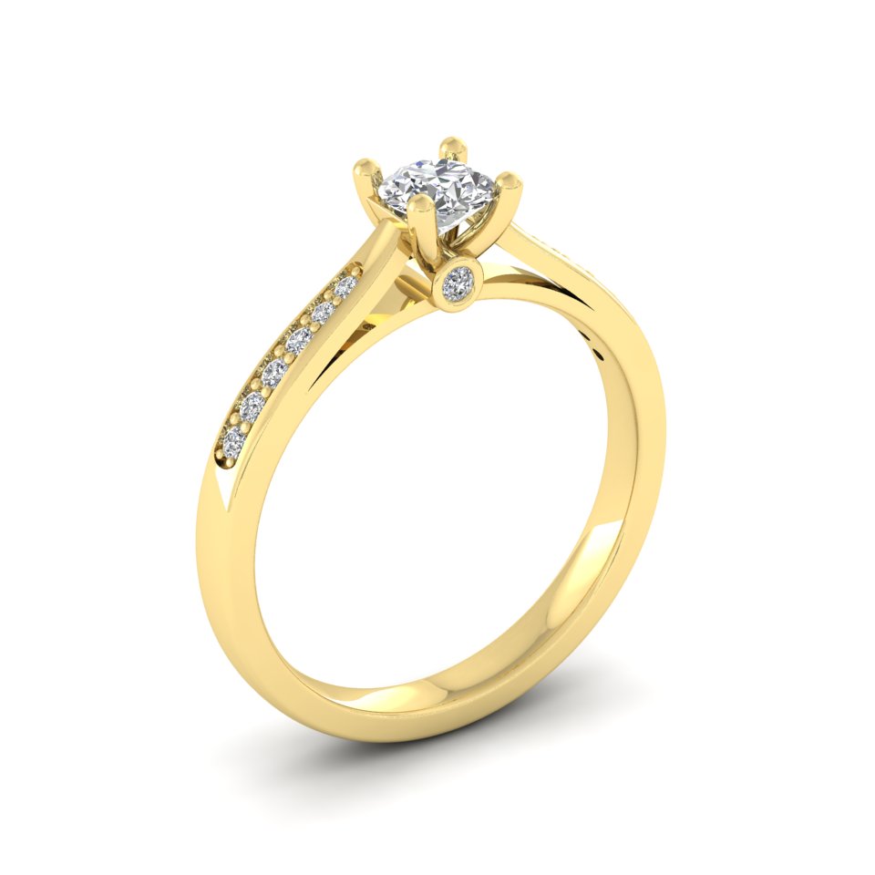 18ct Gold 0.36ct Diamond Solitaire Engagement Ring H/Si. 18ct Rose, Yellow or White Gold.