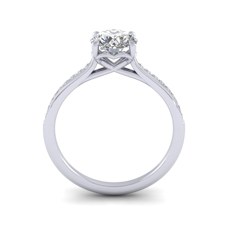 18ct White Gold 1.20ct Diamond 'Forever' Solitaire Engagement Ring.