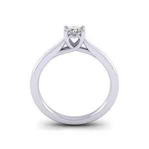 9ct Gold 0.25ct Diamond 'Cariad' Solitaire Engagement Ring. 9ct Rose, Yellow or White Gold.