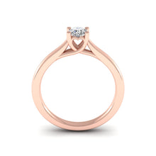 Load image into Gallery viewer, Platinum 0.25ct Diamond &#39;Cariad&#39; Solitaire Engagement Ring.
