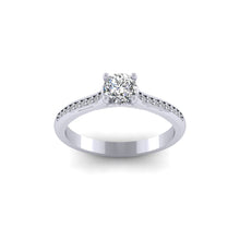 Load image into Gallery viewer, Platinum 0.50ct Diamond &#39;Love&#39; Solitaire Engagement Ring.
