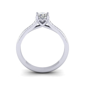 18ct Gold 0.50ct Diamond 'Love' Solitaire Engagement Ring. 18ct Rose, Yellow or White Gold.