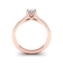 Load image into Gallery viewer, 18ct Gold 0.50ct Diamond &#39;Love&#39; Solitaire Engagement Ring. 18ct Rose, Yellow or White Gold.
