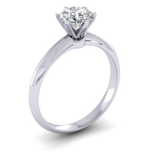 Load image into Gallery viewer, Platinum Tiffany Style 1.30ct Diamond Solitaire Engagement Ring.
