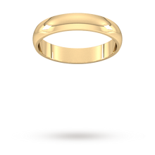 Load image into Gallery viewer, 9ct 4mm Yellow Gold Traditional D shape Wedding Band. Handmade in Wales.
