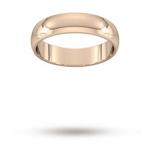 Load image into Gallery viewer, 9ct 5mm Rose Gold Traditional D shape Wedding Band.
