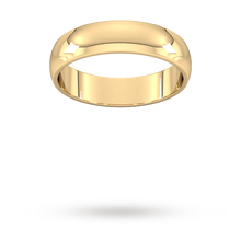 Load image into Gallery viewer, 9ct 5mm Yellow Gold Traditional D shape Wedding Band.
