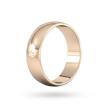Load image into Gallery viewer, 9ct 6mm Rose Gold Traditional D shape Wedding Band.
