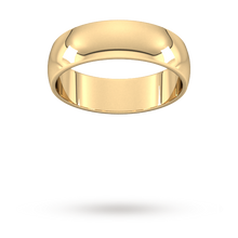 Load image into Gallery viewer, 9ct 6mm Yellow Gold Traditional D shape Wedding Band.
