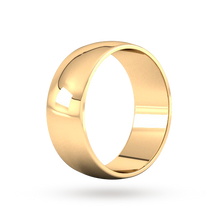 Load image into Gallery viewer, 9ct 7mm Yellow Gold Traditional D shape Wedding Band.

