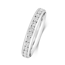 Load image into Gallery viewer, Channel Set Platinum Diamond Band 3mm
