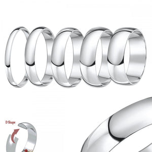 Platinum 2mm Traditional D shape Wedding Band.