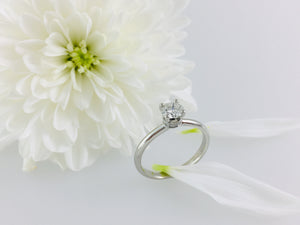 Platinum 0.76ct Diamond Solitaire Engagement Ring H/Si.