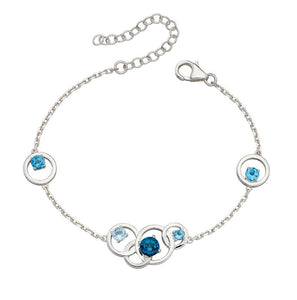 Silver Blue Topaz Necklace.