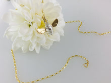 Load image into Gallery viewer, Honey Bee Necklace, Handmade in Argentium Silver &amp; 9ct Gold by Jeffs Jewellers
