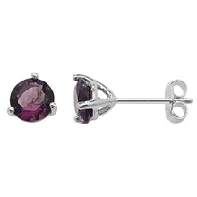 Load image into Gallery viewer, February Birthstone Studs  Purple stone studs
