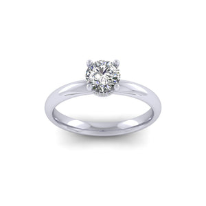 Platinum 0.76ct Diamond Solitaire Engagement Ring H/Si.