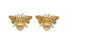 9ct Yellow Gold Bee Stud Earrings.