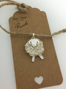 Sheep/ram necklace, individually crafted in Wales at Jeffs Jewellers. Rambo
