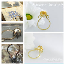 Load image into Gallery viewer, Flower bud Citrine statement ring .

