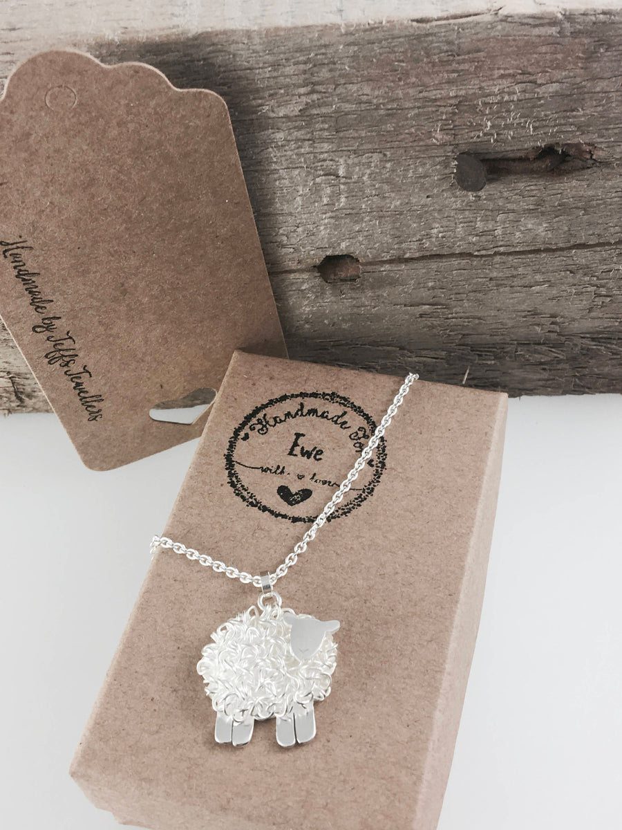 Handmade silver sheep necklace, individually crafted in Wales at Jeffs ...