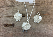 Load image into Gallery viewer, Handmade silver sheep cufflinks, individually crafted in Wales at Jeffs Jewellers.
