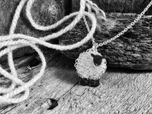 Load image into Gallery viewer, Silver black sheep necklace, individually hand crafted in Wales at Jeffs Jewellers.
