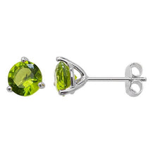 Load image into Gallery viewer, August BirthStone Studs/ August Birthday Earrings/ Green stone studs/ Peridot studs/ Peridot Earrings/ Green Stone Jewellery
