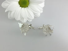 Load image into Gallery viewer, Handmade silver sheep cufflinks, individually hand crafted at Jeffs Jewellers.
