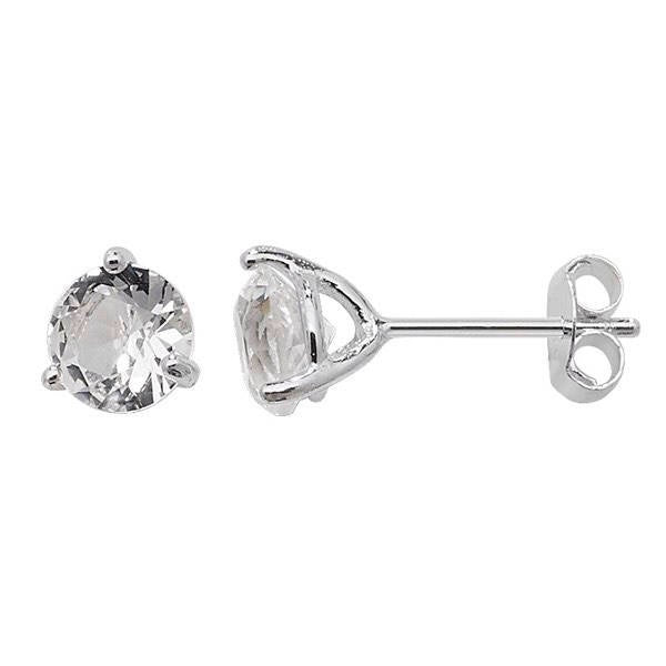 Birthstone Earrings/ April Birthstone Earrings / Birthstone Jewellery/ white Stone Earrings / cz studs  / diamond earrings