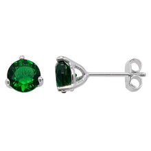 Load image into Gallery viewer, Birthstone earrings / May Birthstone Earrings / Green studs/ Emerald Studs / Birthstone Jewellery
