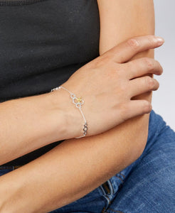 Silver Honeycomb and Honey Bee bracelet.